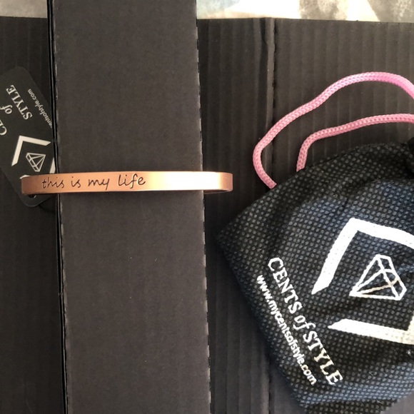 Script Tribe Cuff Bracelet in Rose gold color - Picture 4 of 7